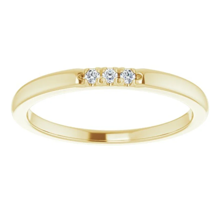 women’s luxury wedding rings-14K Yellow .04 CTW Natural Diamond Anniversary Band