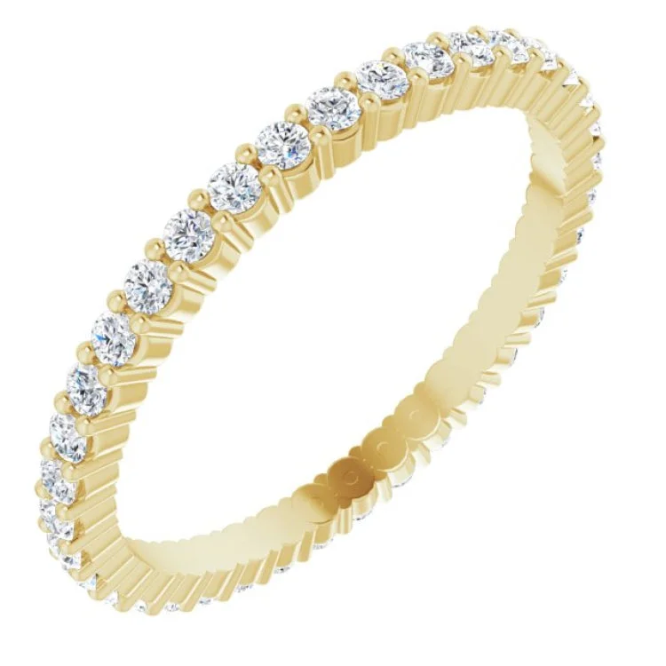 women’s topaz ring-14K Yellow 1/2 CTW Lab-Grown Diamond Eternity Band Size 5