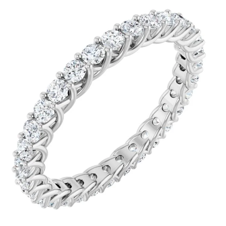 women’s diamond solitaire ring-Platinum 2 CTW Natural Diamond Eternity Band