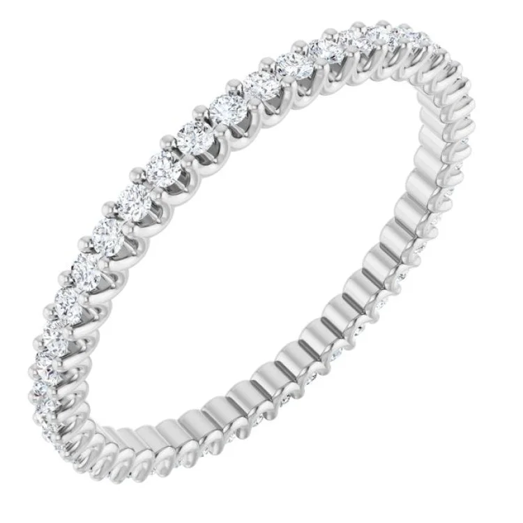 women’s sterling silver wedding ring-Platinum 2 1/5 CTW Lab-Grown Diamond  Eternity Band Size 7