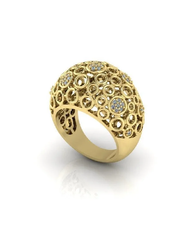 women’s modern rings-Sterling Stone Studded Silver Ring