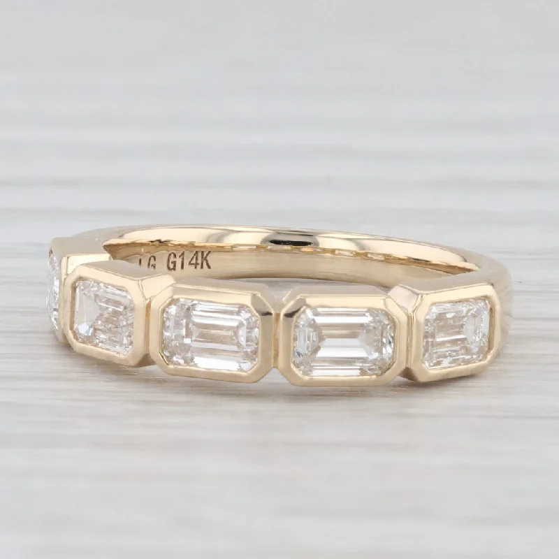 New 1.27ctw Lab Created Diamond Ring 14k Gold Size 5.5 Stackable Wedding Band