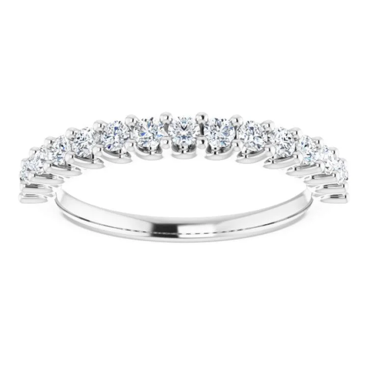 women’s wedding ring-14K White 1/2 CTW Lab-Grown Diamond Anniversary Band