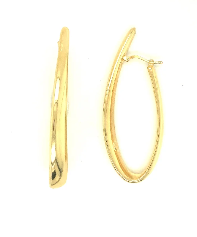 women’s small stud earrings-Elongated Curve Earrings 161-JSA