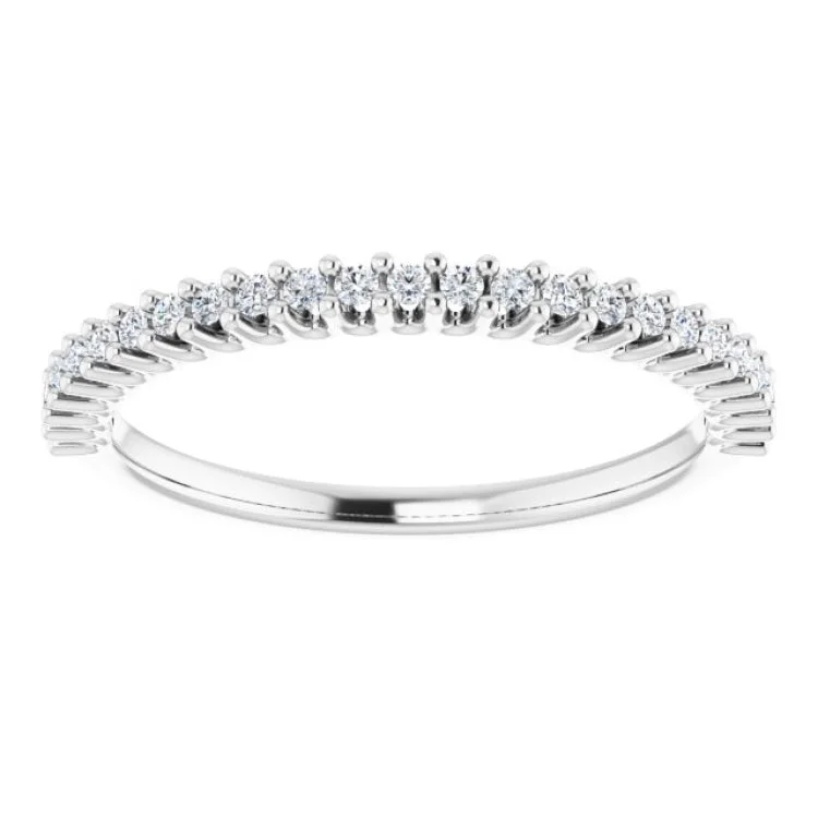 women’s titanium rings-14K White 1/5 CTW Lab-Grown Diamond Anniversary Band