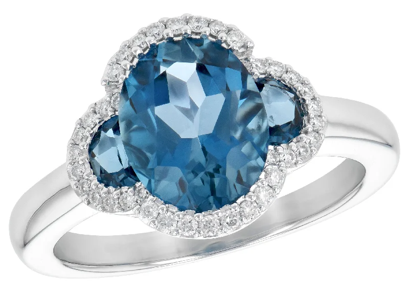 women’s emerald diamond rings-London Blue Topaz Ring