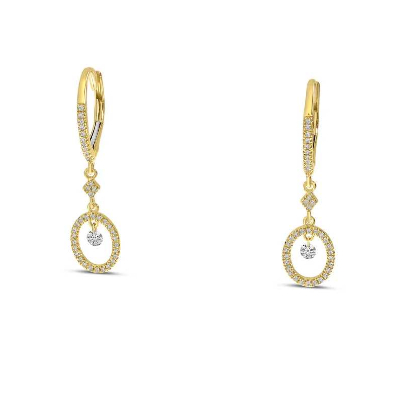 women’s diamond hoop earrings-DASHING DIAMONDS ROUND EARRINGS E10383