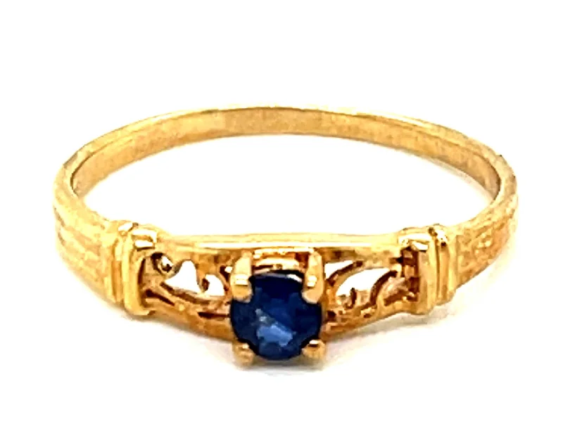 Sapphire and Diamond Ring in 14k Yellow Gold