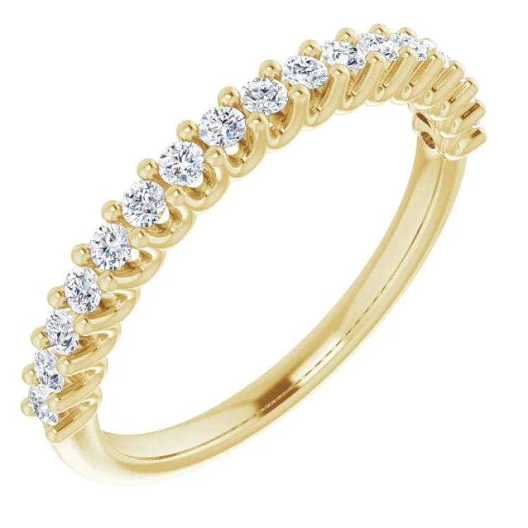 women’s wedding rings-14K Yellow 1/3 CTW Lab-Grown Diamond Anniversary Band