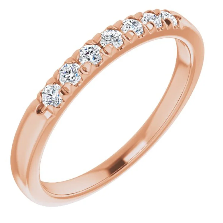 women’s gemstone rings-14K Rose 1/5 CTW Lab-Grown Diamond Anniversary Band