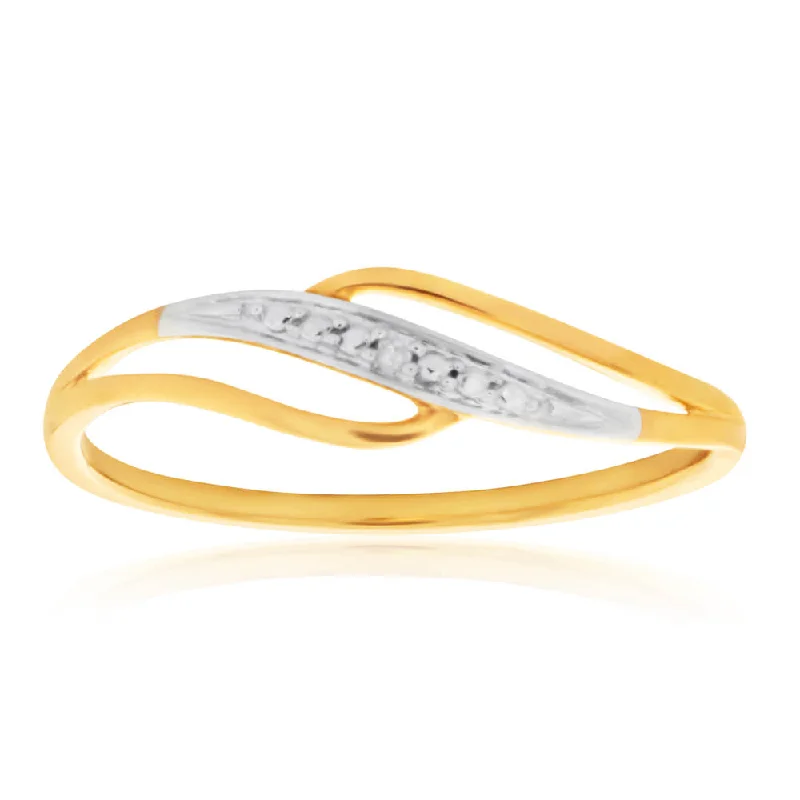 9ct Yellow Gold Hj Colour Diamond Ring