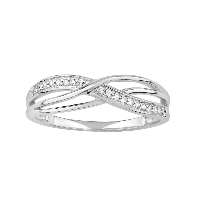 9ct White Gold Diamond Ring