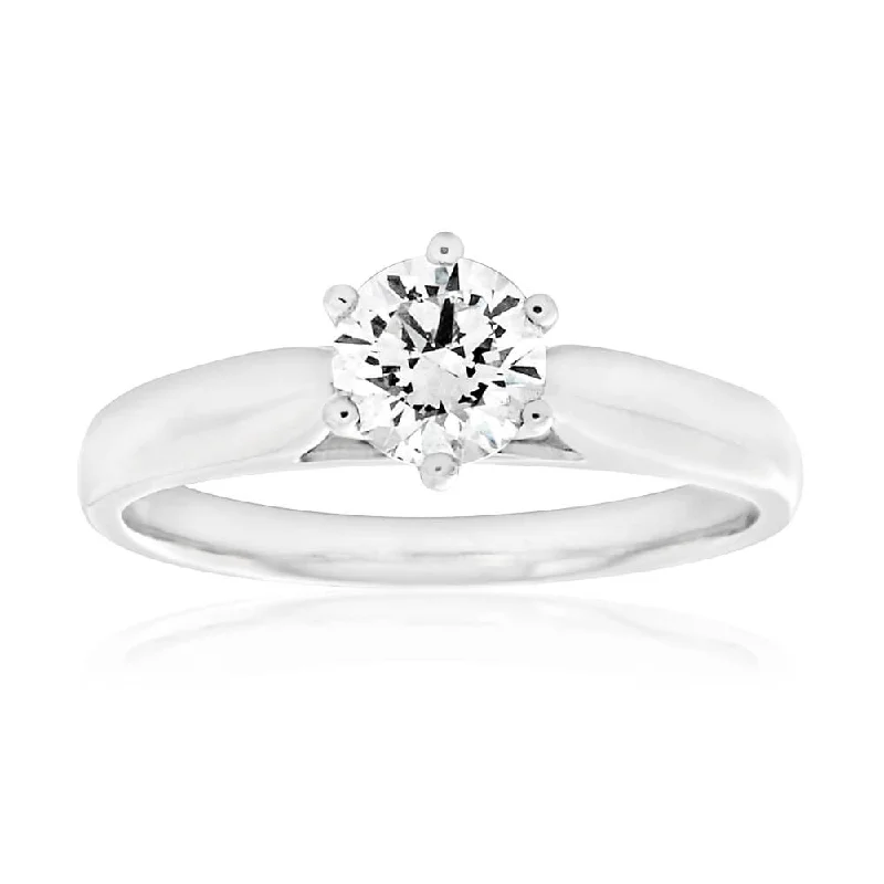 Certified Diamond 18ct White Gold Diamond Ring