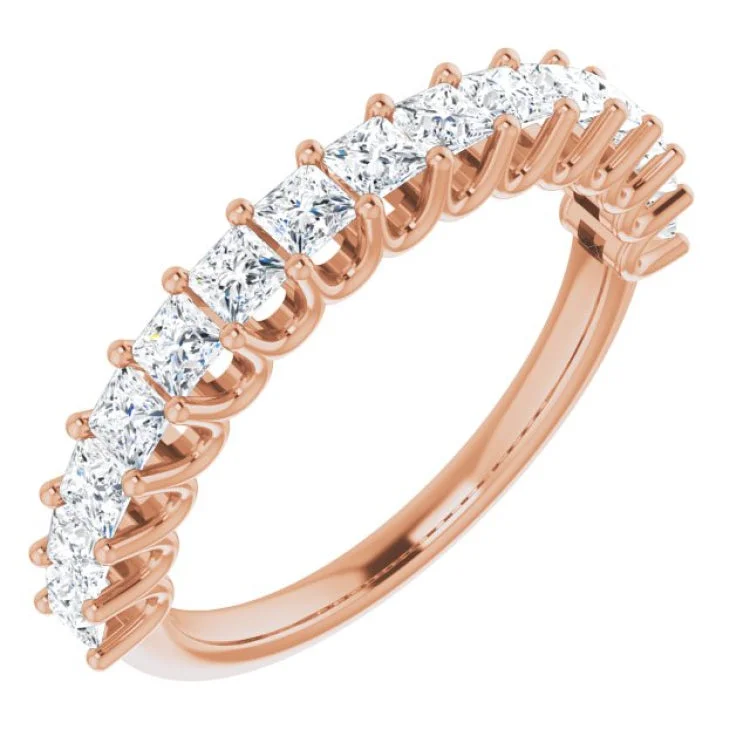 women’s trendy rings-14K Rose 5/8 CTW Lab-Grown Diamond Anniversary Band