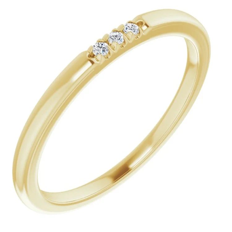 women’s cushion cut engagement rings-14K Yellow .03 CTW Natural Diamond Anniversary Band