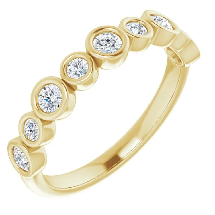 women’s unique engagement rings-14K Yellow 1/2 CTW Lab-Grown Diamond Anniversary Band