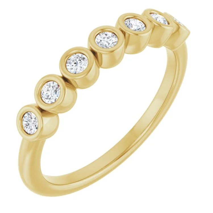 women’s stacking wedding rings-14K Yellow 1/5 CTW Lab-Grown Diamond  Anniversary Band