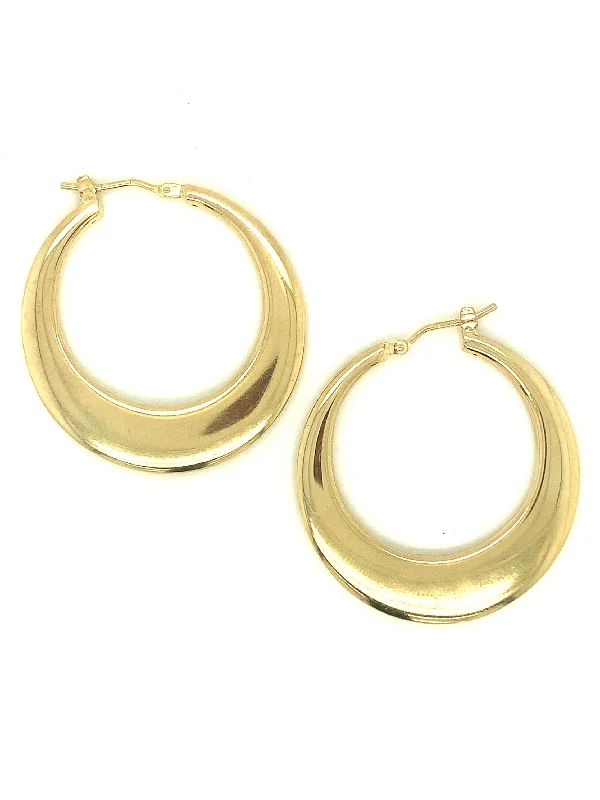 women’s butterfly earrings-Thin Graduated Hoop Earrings 159-JSA