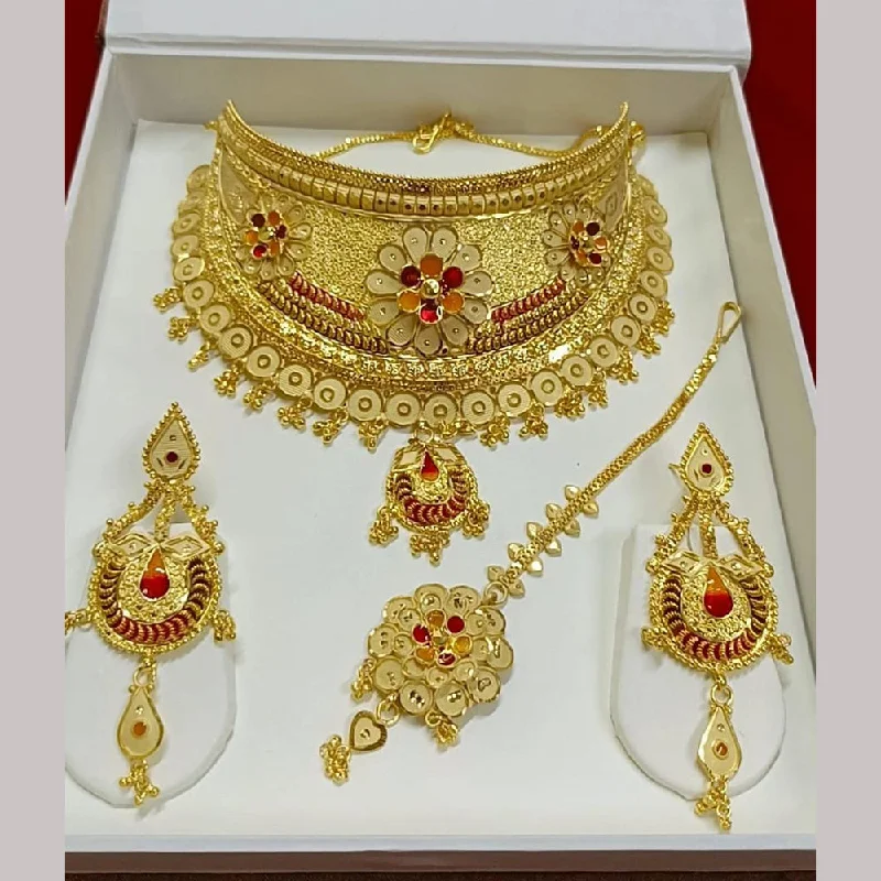 women’s diamond necklace-Pari Art Jewellery Forming Choker Necklace Set