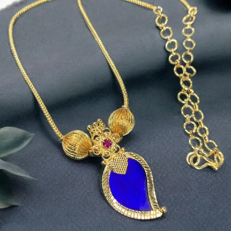 women’s multi-stone necklace-Sona Creation Gold Plated Long Necklace