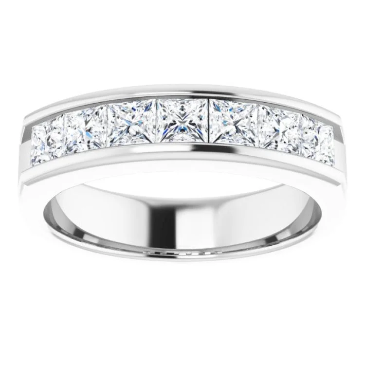 women’s modern rings-14K White 1 3/4 CTW Natural Diamond Band