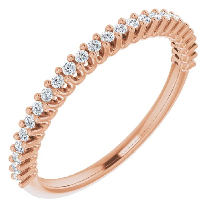 women’s chunky rings-14K Rose 1/5 CTW Lab-Grown Diamond Anniversary Band