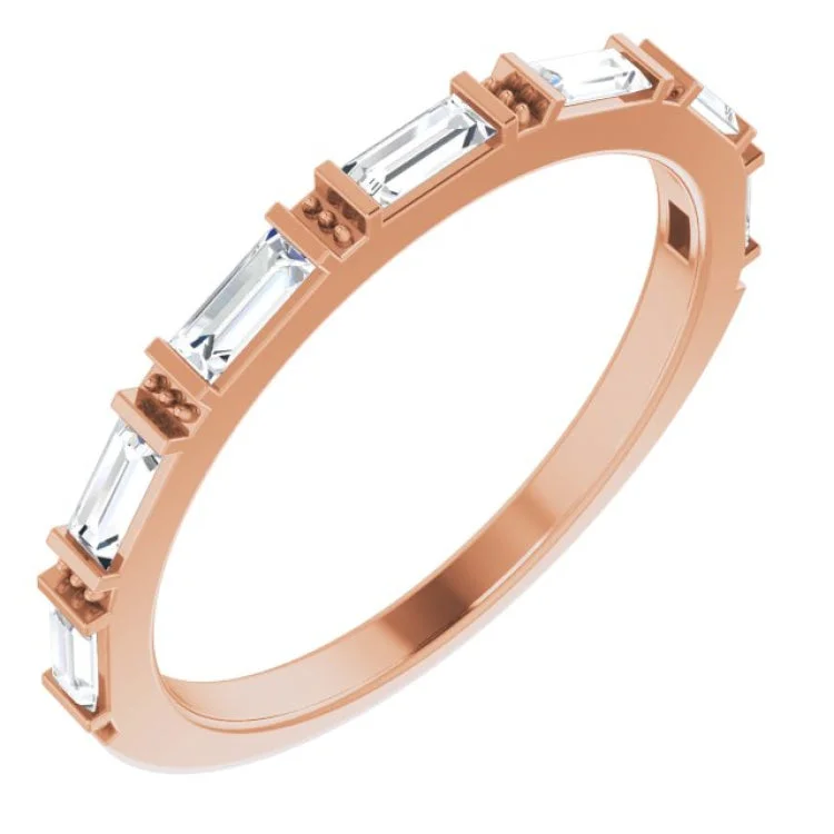 women’s luxury rings-14K Rose 3/8 CTW Lab-Grown Diamond Anniversary Band