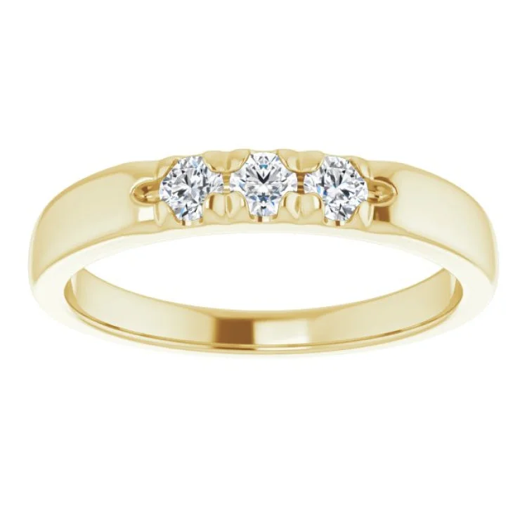 women’s modern rings-14K Yellow 1/4 CTW Natural Diamond Anniversary Band