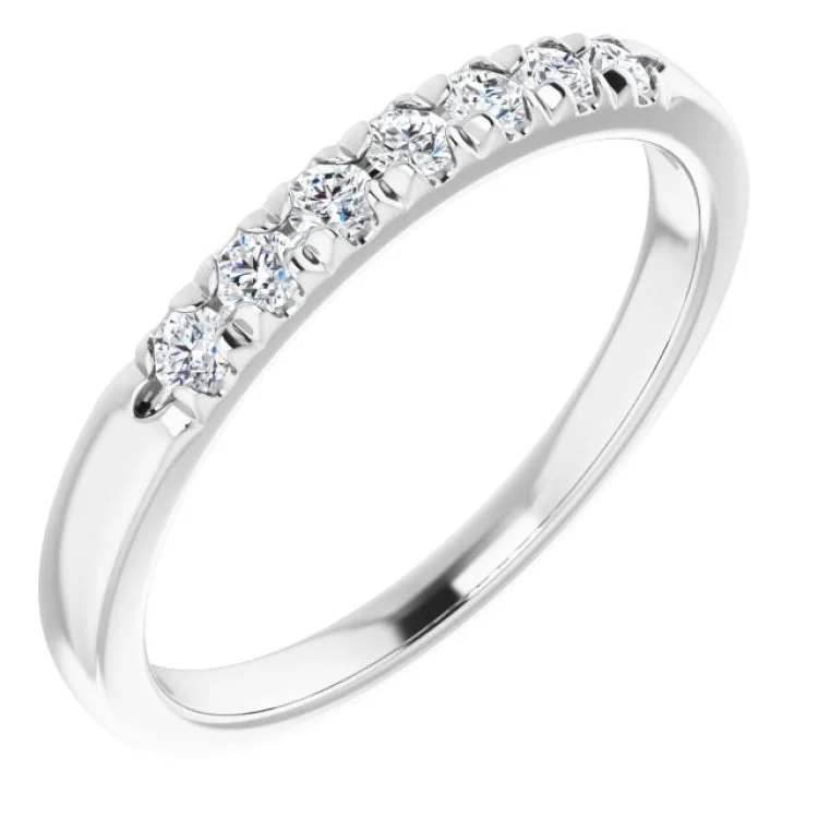 women’s luxury wedding rings-14K White 1/4 CTW Lab-Grown Diamond Anniversary Band