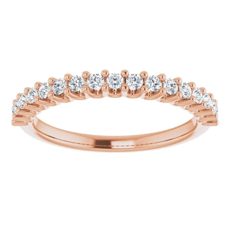 women’s solitaire rings-14K Rose 1/3 CTW Lab-Grown Diamond Anniversary Band