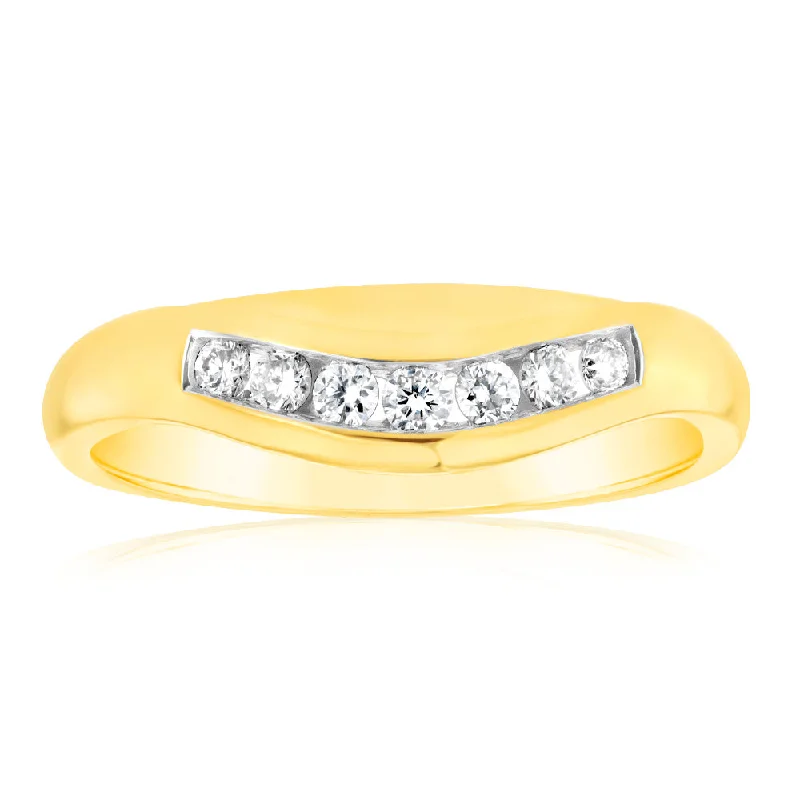 Luminesce Lab Grown 18ct Yellow Gold 1/6 Carat Diamond Ring