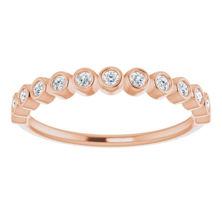 women’s stacking rings-14K Rose 1/5 CTW Lab-Grown Diamond Anniversary Band