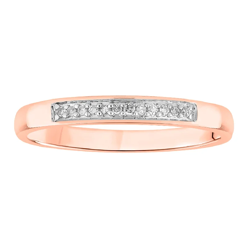 9ct Rose Gold Diamond Ring with 12 Brilliant Diamonds