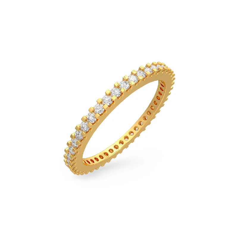 women’s anniversary rings-Slim Diamond Eternity Ring