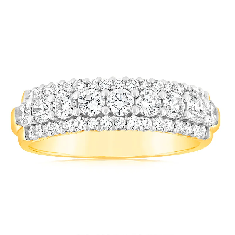 Luminesce Lab Grown 1 Carat Diamond Ring in 9ct Yellow Gold