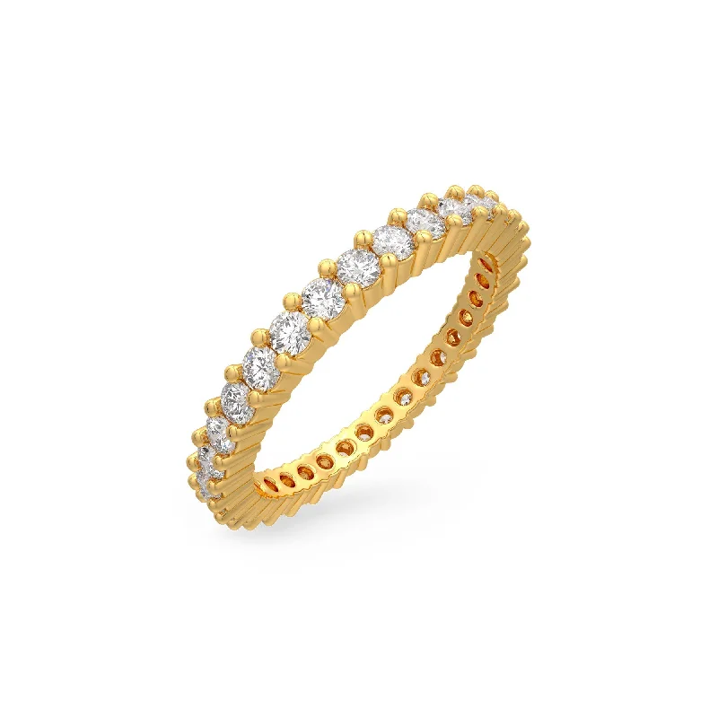 women’s oval diamond rings-Diamond Millenia Eternity Ring