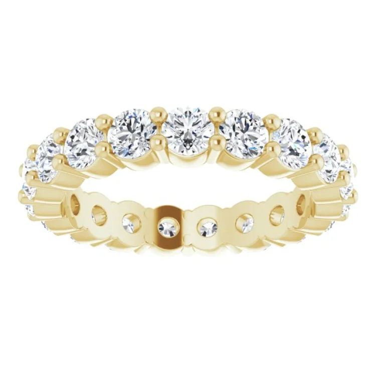 women’s heart-shaped ring-18K Yellow 1 3/4 CTW Natural Diamond Eternity Band Size 6