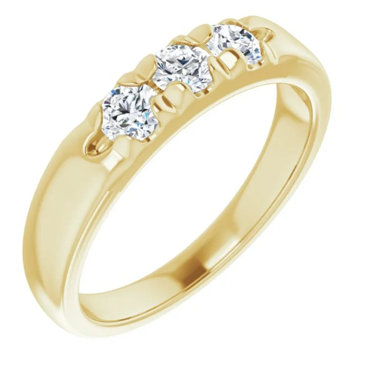 women’s pear-shaped engagement rings-14K Yellow 1/2 CTW Natural Diamond Anniversary Band