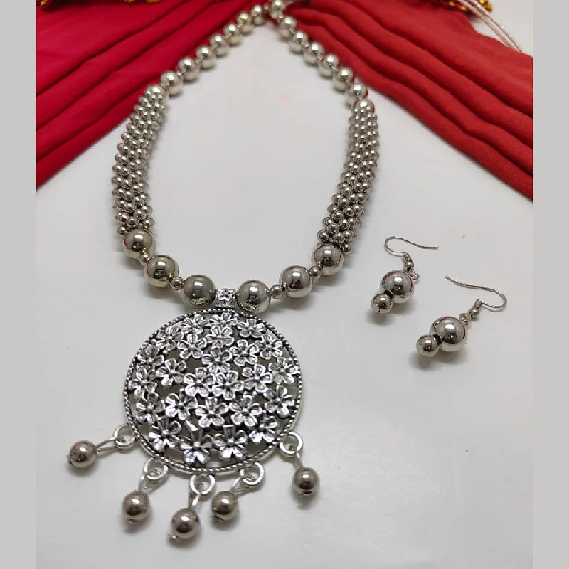 women’s rose gold necklace-Palak Art Oxidised Plated Necklace Set