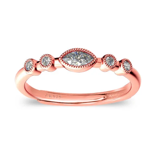 women’s custom diamond rings-Zarkan Eye of Protection Rose Gold Pure 925 Silver Ring