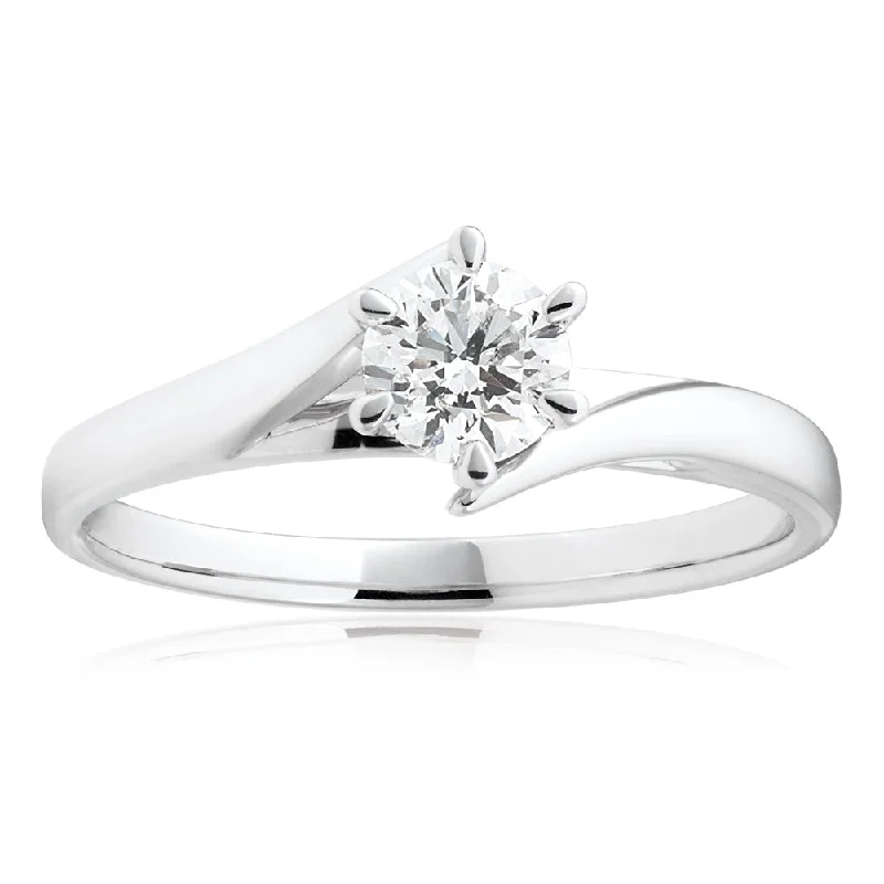 Certified Diamond 18ct White Gold Diamond Ring