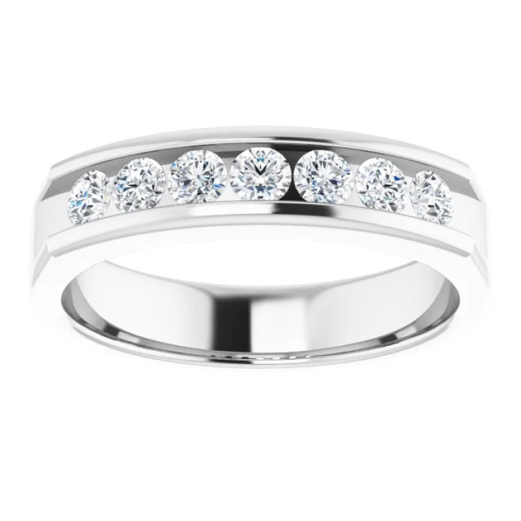 women’s halo engagement rings-Platinum 3/4 CTW Natural Diamond Band