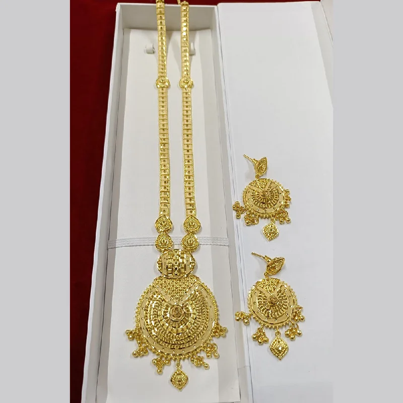 women’s anniversary necklace-Pari Art Jewellery Forming Long Necklace Set