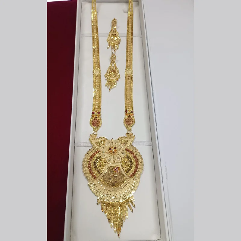 women’s pearl and diamond necklace-Pari Art Jewellery Forming Long Necklace Set