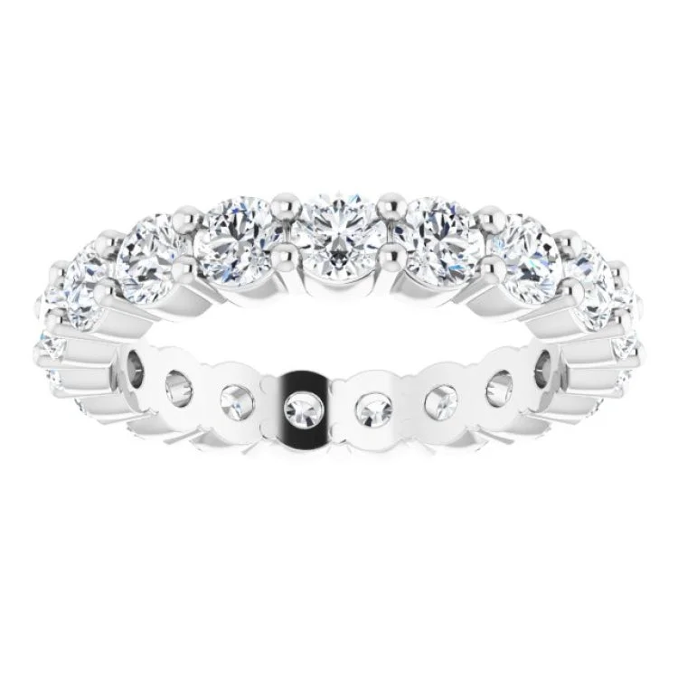 women’s art deco rings-18K White 2 CTW Natural Diamond Eternity Band Size 8.5