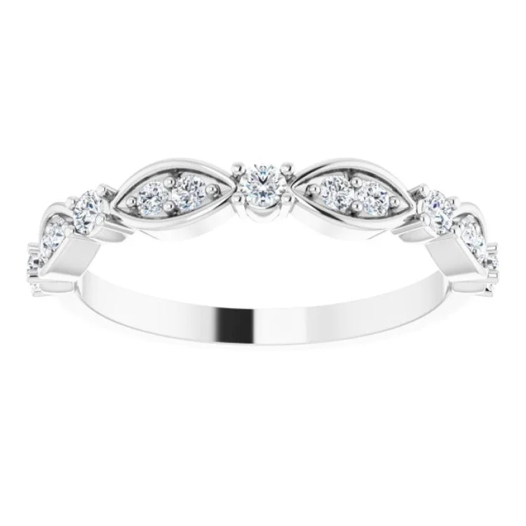 women’s oval diamond rings-14K White 1/3 CTW Lab-Grown Diamond Anniversary Band