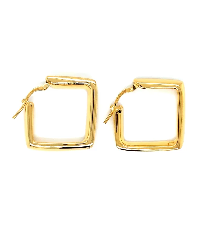 women’s diamond drop earrings-Square Earrings 155-JSA