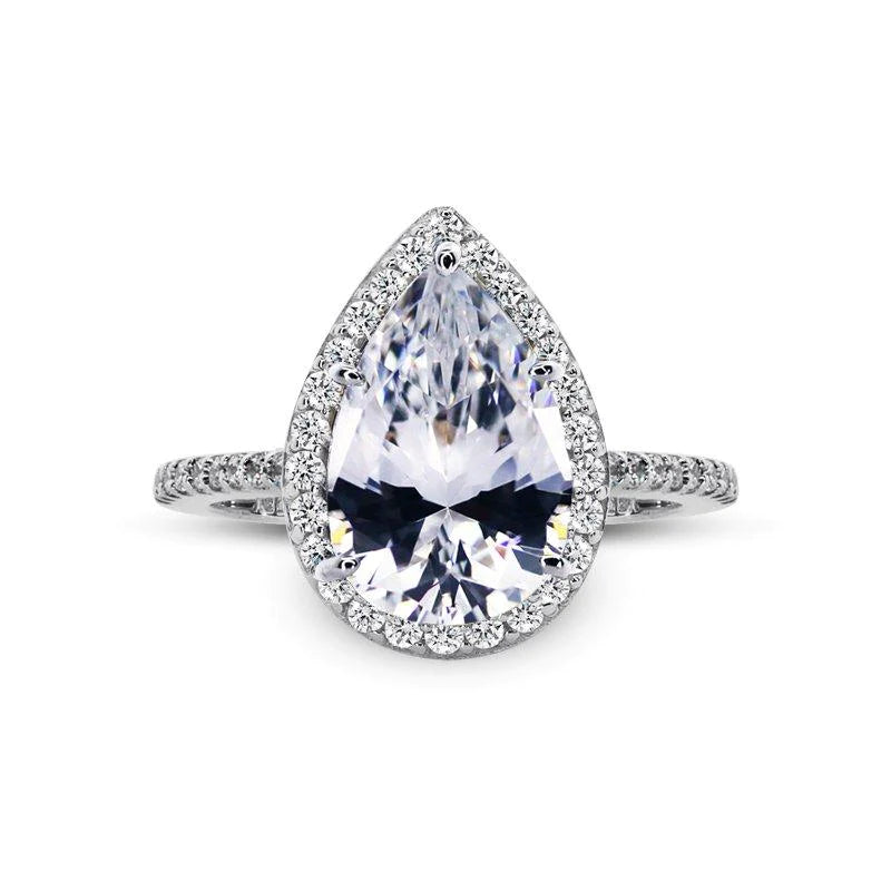 women’s zirconia ring-Aurora Zircon Silver Ring