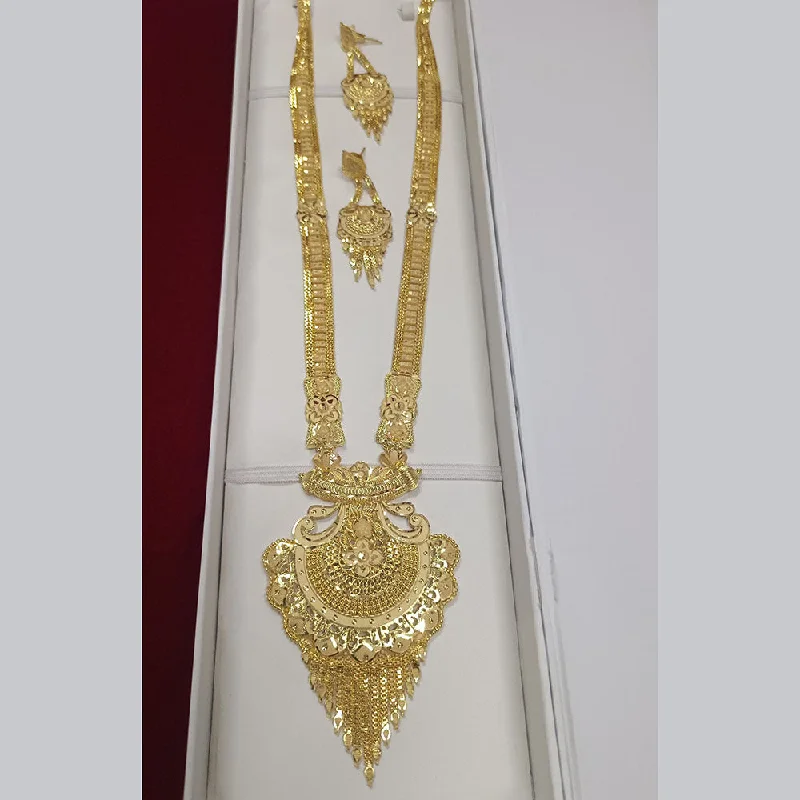 women’s crystal necklace-Pari Art Jewellery Forming Long Necklace Set