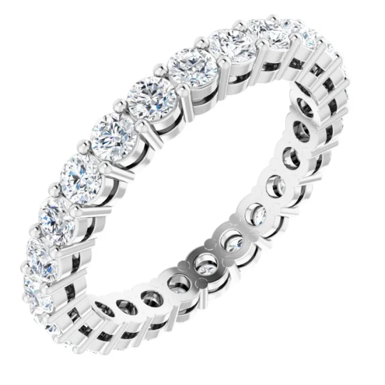 women’s mixed metal rings-Platinum 1 1/2 CTW Lab-Grown Diamond  Eternity Band